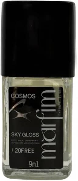 Extra Brilho Esmalte Cobertura Brilhante 9ml | Top Coat Gel, Longa Duração, Fixador 10 dias, 20FREE, Hipoalergênico - Coleção Cosmos Marfim (Sky Gloss)