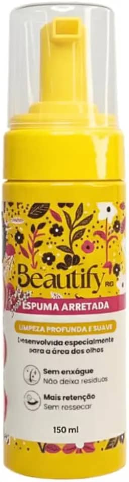 Espuma de Limpeza Shampoo Mousse p/Cílios e Sobrancelhas Beautify Pro Hipoalergênica | Sem Enxágue