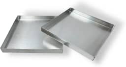 KIT 2 FORMAS ASSADEIRAS QUADRADAS BROWNIE 25X25X3 ALUMÍNIO