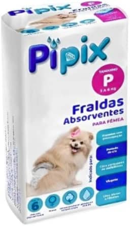 Fralda Pet Tamanho P Para Cães fêmeas de 01 á 03 kg – Ideal Para Incontinência, Cio, Pós-Cirurgia ou Viagens – Confortável e Fácil de Usar
