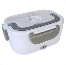 Marmita Elétrica Portátil Bivolt (110V/220V) Aquecedora de Alimentos - Lunch Box Térmica com Divisória Removível, 1.5L, Aquecimento Rápido e Trava de Segurança