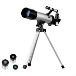 Telescópio Astronômico F36050 – Luneta Profissional com Tripé Estável, Portátil e Fácil de Usar – Ideal para Observação de Estrelas, Planetas e Céu Noturno