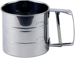 Peneira Manual de Aço Inoxidável, Polvilhador para Farinha e Açúcar