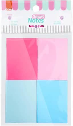 BRW Bloco Adesivo Smart Notes 38x51mm Tutti-Frutti 50 Folhas