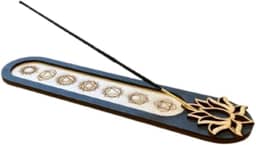 Incensário Porta Incenso Régua Flor de Lótus Chakras Chacras