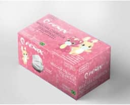 Máscara Infantil Descartável Tripla Camada 50 Unidades - Rosa