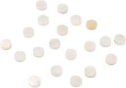 Marcador de posição de guitarra embutido pontos de escala profissional feito em escala branca para guitarra baixo ukulele bandolim banjo 20 peças (5 mm / 0,2 pol.)