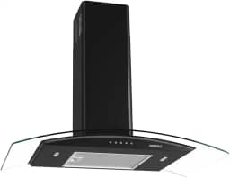 Coifa Nardelli de Parede Clean Vidro Curvo Black 80cm