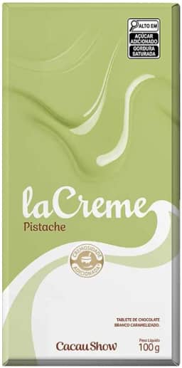 Tablete LaCreme Choco Branco com Pistache 100g Cacau Show