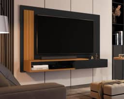 Painel para TV Até 55 Polegadas Mateus Cores - Comprar Moveis em Casa Cor: Preto/nature