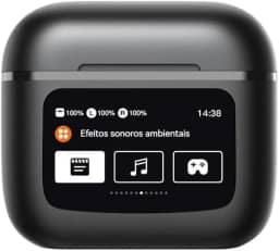 Fone de ouvido Bluetooth com tela sensível ao toque inteligente,Fone sem fio,Fone de Ouvido Bluetooth Intra-Auricular Sem Fio,Tela colorida de LCD,Fone sem fio (Ferroso)