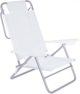 Mor - Cadeira Reclinável Alumínio 6 Posições Summer Branca