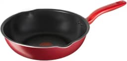 Frigideira Wok Tefal So Chef 28 cm Vermelha – Antiaderente Titanium, Fundo de Indução para Todas as Fontes de Calor, Indicador Thermo-Sinal e Alta Espessura