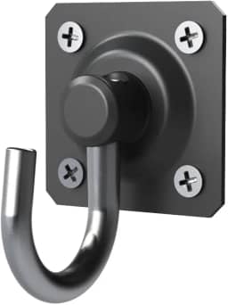 Par De Gancho Armador De Rede Mini Preto Fosco