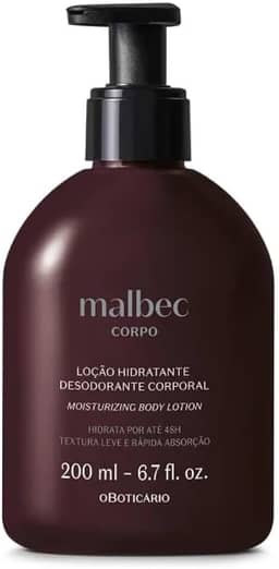 Loção Hidratante Desodorante Corporal Malbec 200ml