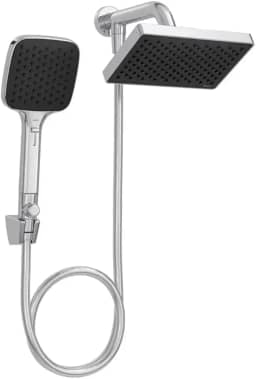 Chuveiro De Parede Quadrado Com Desviador Flex Cromado - Deca