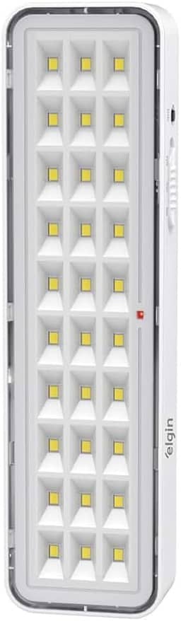 Luminária De Emergência 30 LEDS 2W Elgin Bivolt Bateria até 6 horas Luz Branca Fria