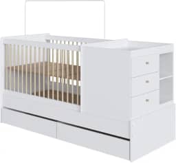 Berço Cama Multifuncional com Gavetões Branco