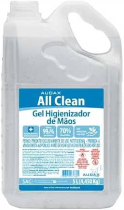 ALCOOL GEL 70% ALL CLEAN AUDAX 5L [GALAO 1 UN]