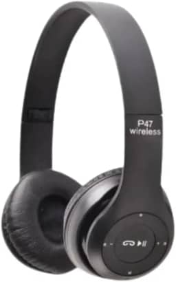 Fone Bluetooth 5.0 Sem Fio P47 Dobrável com Rádio FM Entrada Auxiliar Microfone Integrado