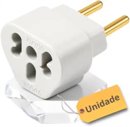 Unidade de Adaptador de Tomada 10A e 20A Bivolt - Adaptador para Chapinhas, Secador de Cabelo, Ferro de Passar, Airfryer- Plugue Seguro para Eletrodomésticos e Eletrônicos até 250V