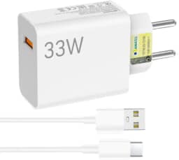 Kit Carregador Turbo 33W + Cabo USB-C Incluso (1m) - Fonte de Carregamento Ultra Rápido Compatível com iPhone 15 16 Pro Max, Samsung Galaxy S23 S24 S25, Xiaomi e Motorola - Bivolt Seguro
