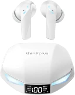 Fones de Ouvido Sem Fio XT 53 (2025) | GM2 PRO MAX - Bluetooth 5.4, LED Digital, Som 360°, Cancelamento de Ruído, Resistente à Água (Branco)