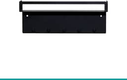 Porta Chaves, Chaveiro Organizador, Gancho, Porta-chaves, Prateleira de parede, preto, 10x26cm - GEGUTON