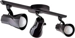 Luminária de Teto Spot Sobrepor Trilho Direcionável Octa 3 Lâmpadas Quarto sala Cozinha Praia Litoral E27 Bivolt (Preto)