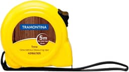 Tramontina 43166305, Trena com Fita de Aço 5 Metros, Amarelo