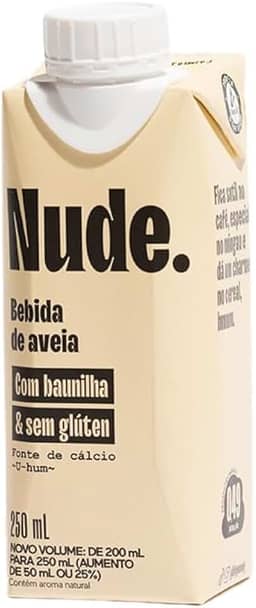 Leite Vegetal de Aveia To Go Sabor Baunilha Nude 250ml