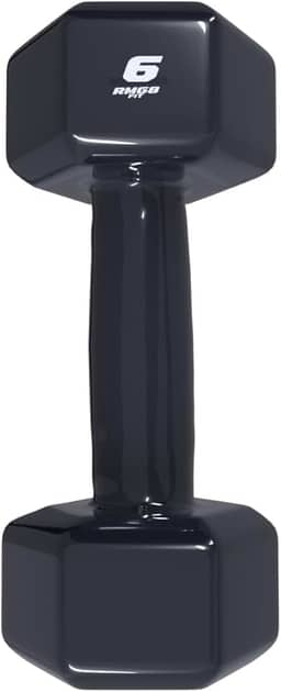 HALTER 6KG EMBORRACHADO SEXTAVADO PRETO