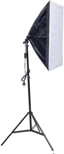 Kit Softbox 50x70 + Tripé 2m Estúdio Fotografia Iluminação Bivolt Bocal E27 com Tela Difusora