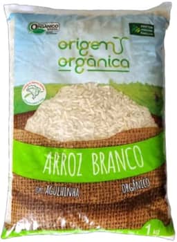 Arroz Agulhinha Longo Branco Origem Orgânica 1kg