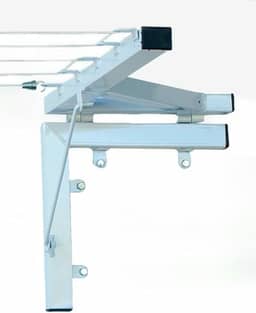 TECNOVARAL Varal Muro/Parede Retrátil Mão Francesa 5 CORDAS BRANCO