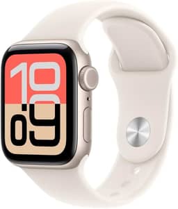 Apple Watch SE 3 GPS + Cellular, Caixa em alumínio luz das estrelas de 40 mm com Bracelete desportiva luz das estrelas - P/M