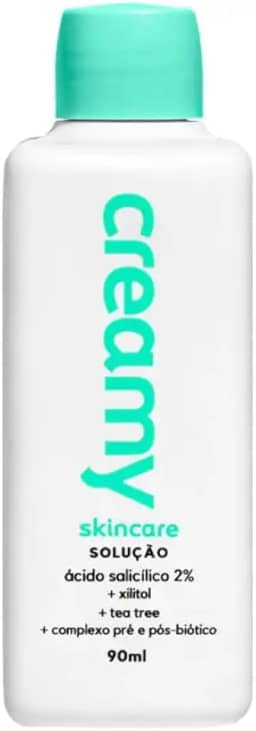 Creamy Skincare Ácido Salicílico 90ml | Tônico Facial Esfoliante Antiacne e Antioleosidade | Reduz Cravos e Espinhas | Reduz Poros Dilatados | Ameniza Linhas Finas | Peles Mistas, Oleosas e Acneicas | Uso Diurno e Noturno