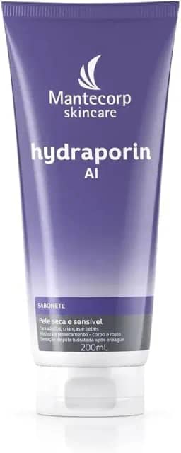 Sabonete Líquido Corporal Hidratante Skincare Hydraporin - 200ml - Limpeza Suave e Hidratação - Ideal para Peles Secas - Mantecorp (embalagem pode variar)