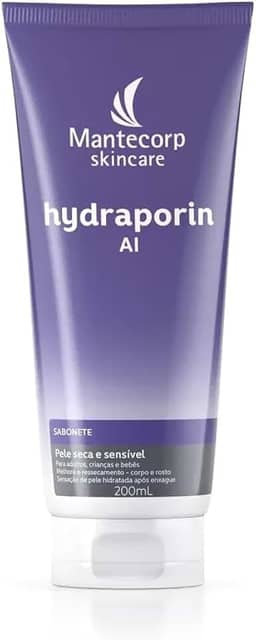 Sabonete Líquido Corporal Hidratante Skincare Hydraporin - 200ml - Limpeza Suave e Hidratação - Ideal para Peles Secas - Mantecorp (embalagem pode variar)