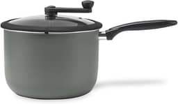 Brinox - Pipoqueira Ceramic Life Pic Poc Ø22 5,5L Tampa com Vidro Temperado - Cinza/Camurça