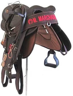 Sela De Cabeça Marrom Australiana Arreada Completa Com Bordado Mangalarga + Acessórios