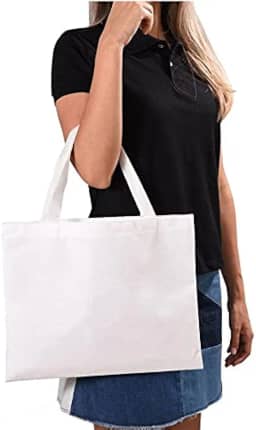 10 Sacolas Ecológicas - Algodão Cru (Ecobag) - 35x35cm - Alça Translaçado 50 cm