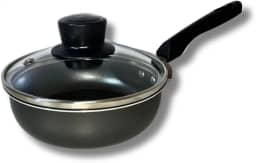 Frigideira Ovo Antiaderente Pequena C/tampa Vidro 12 Cm (Grafite Black)