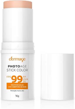 Photoage Stick, Filtro Solar com Cor em Bastão, FPS99 e FPUVA35, Proteção UVA e UVB, Fórmula com Ácido Hialurônico, Acabamento Mate, Cor B Claro, 12g