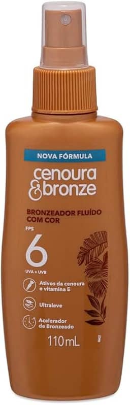 Bronzeador Fluído com Cor FPS 6 Cenoura & Bronze 110ml