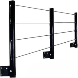 Varal Parede, Varal de Roupa Retrátil Parede Muro Apartamento Casa 3 Hastes Até 8 Metros E Kit de Montagem