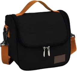 Bolsa Térmica Lancheira Para Marmita Trabalho Academia Escola e Passeios Lancheira Escolar Com Alça (Preto)