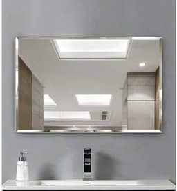 Cebrace Espelho Decorativo Retangular 70x50cm, Bisotê de 20mm, Vidro de 4mm, Montagem na Parede, Ideal para Sala, Banheiro, Quarto ou Cozinha