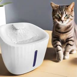 GONDMAX Bebedouro Automático para Gatos e Cães, 3 Litros, Branco