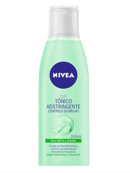 NIVEA Tônico Facial Controle do Brilho - Remove profundamente as impurezas, ajuda a controlar a oleosidade, contém vitamina B5 e é livre de álcool etílico em sua fórmula - 200ml